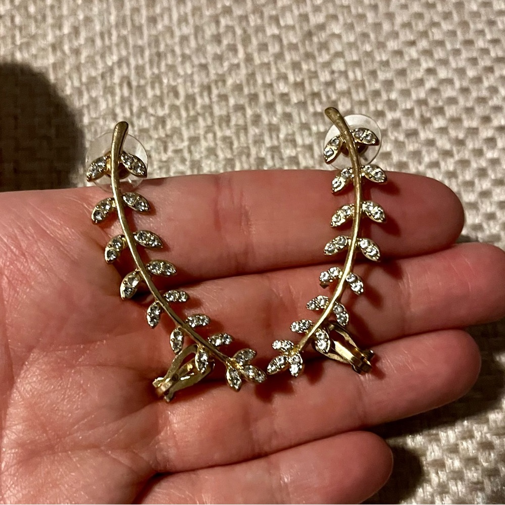 Ear Cuff Leaf Earrings